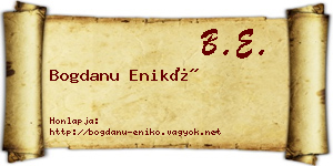 Bogdanu Enikő névjegykártya